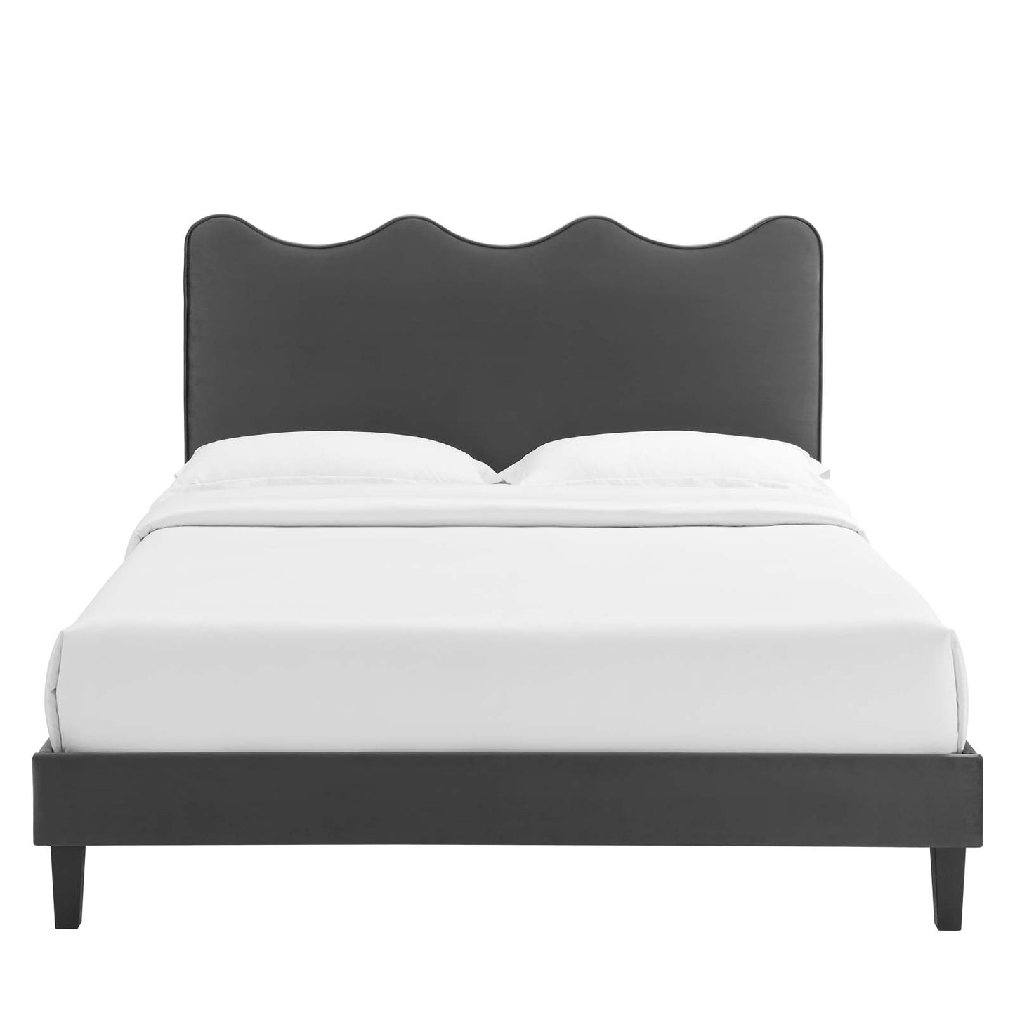 Current Performance Velvet Queen Platform Bed By Modway - Mod-6735 | Beds | Modishstore - 8