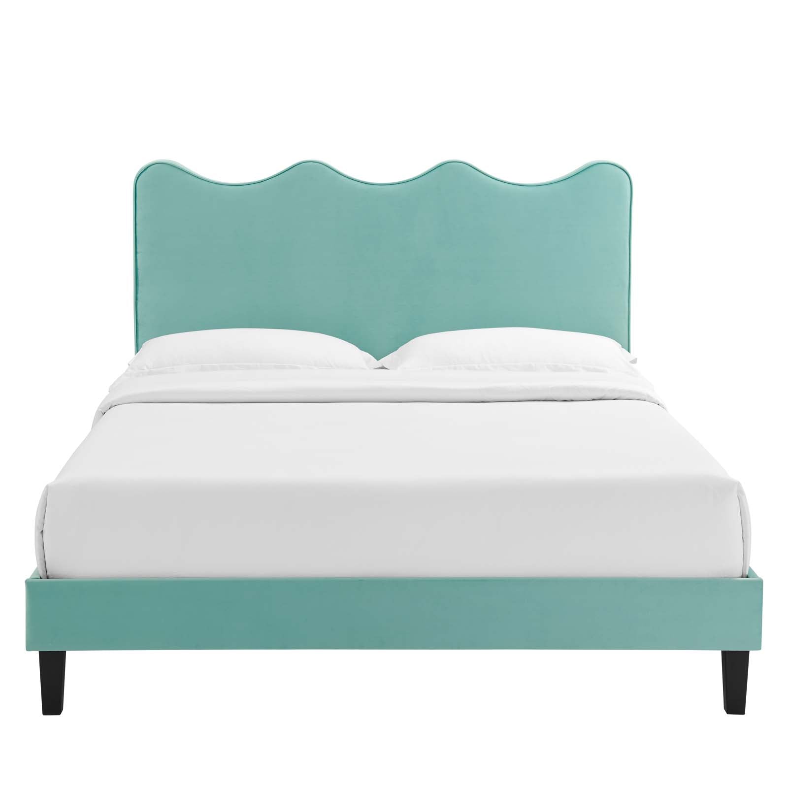 Current Performance Velvet Queen Platform Bed By Modway - Mod-6735 | Beds | Modishstore - 41