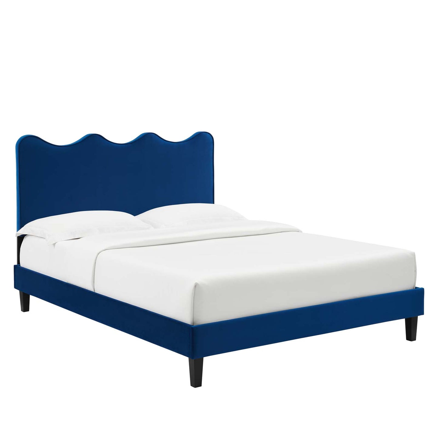 Current Performance Velvet Queen Platform Bed By Modway - Mod-6735 | Beds | Modishstore - 45