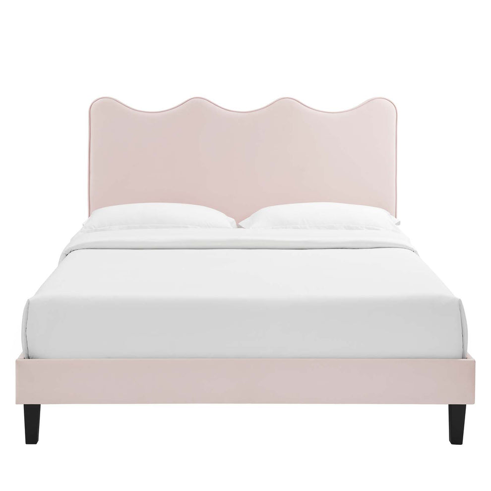 Current Performance Velvet Queen Platform Bed By Modway - Mod-6735 | Beds | Modishstore - 63