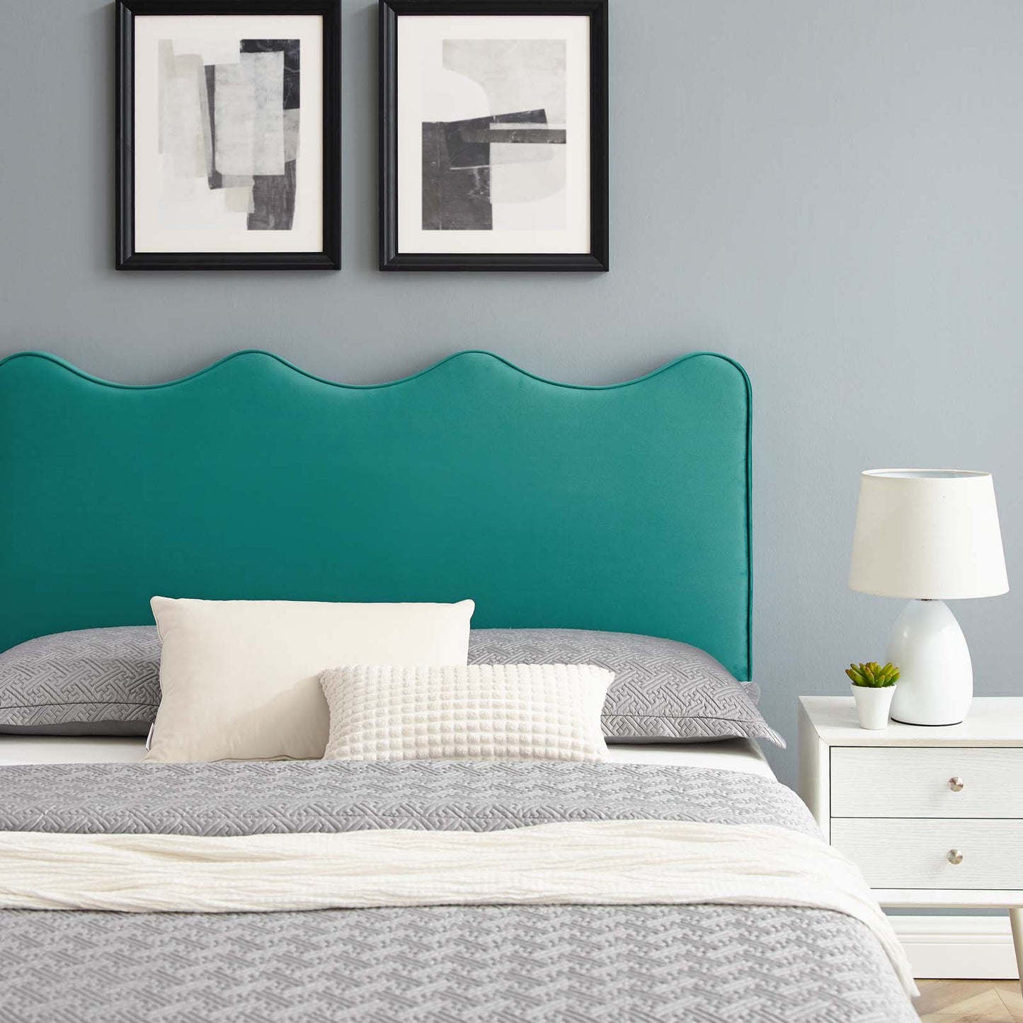 Current Performance Velvet Queen Platform Bed By Modway - Mod-6735 | Beds | Modishstore - 68
