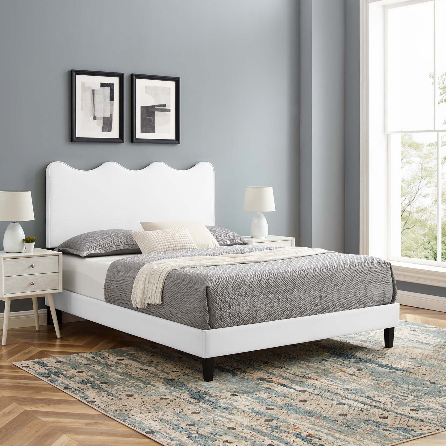 Current Performance Velvet Queen Platform Bed By Modway - Mod-6735 | Beds | Modishstore - 81