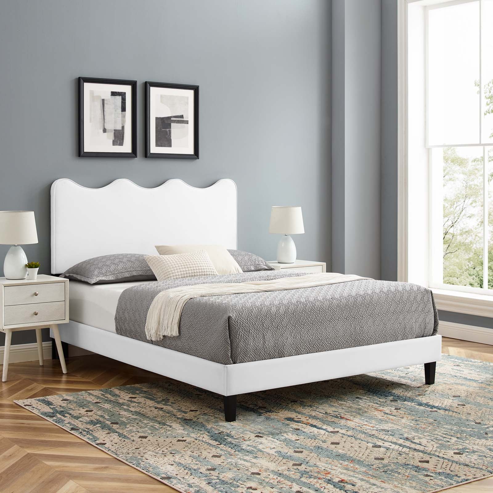 Current Performance Velvet Queen Platform Bed By Modway - Mod-6735 | Beds | Modishstore - 81