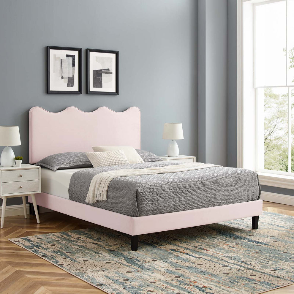 Current Performance Velvet King Platform Bed By Modway - MOD-6738 | Beds | Modishstore - 59