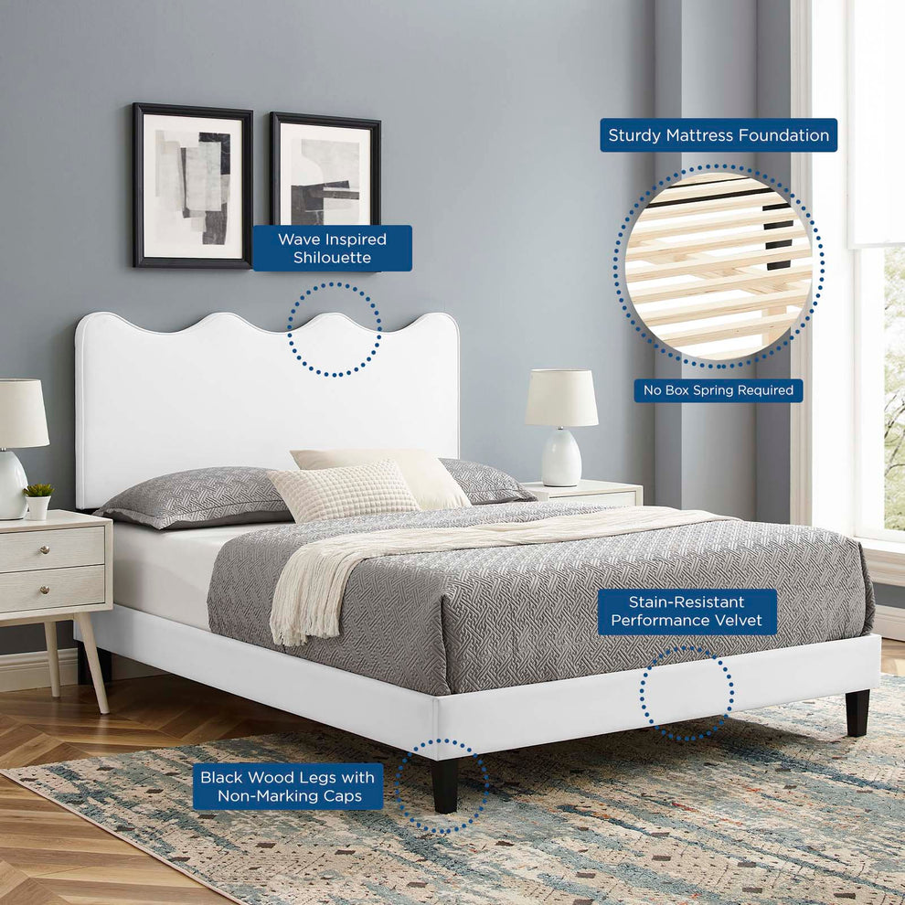 Current Performance Velvet King Platform Bed By Modway - MOD-6738 | Beds | Modishstore - 80
