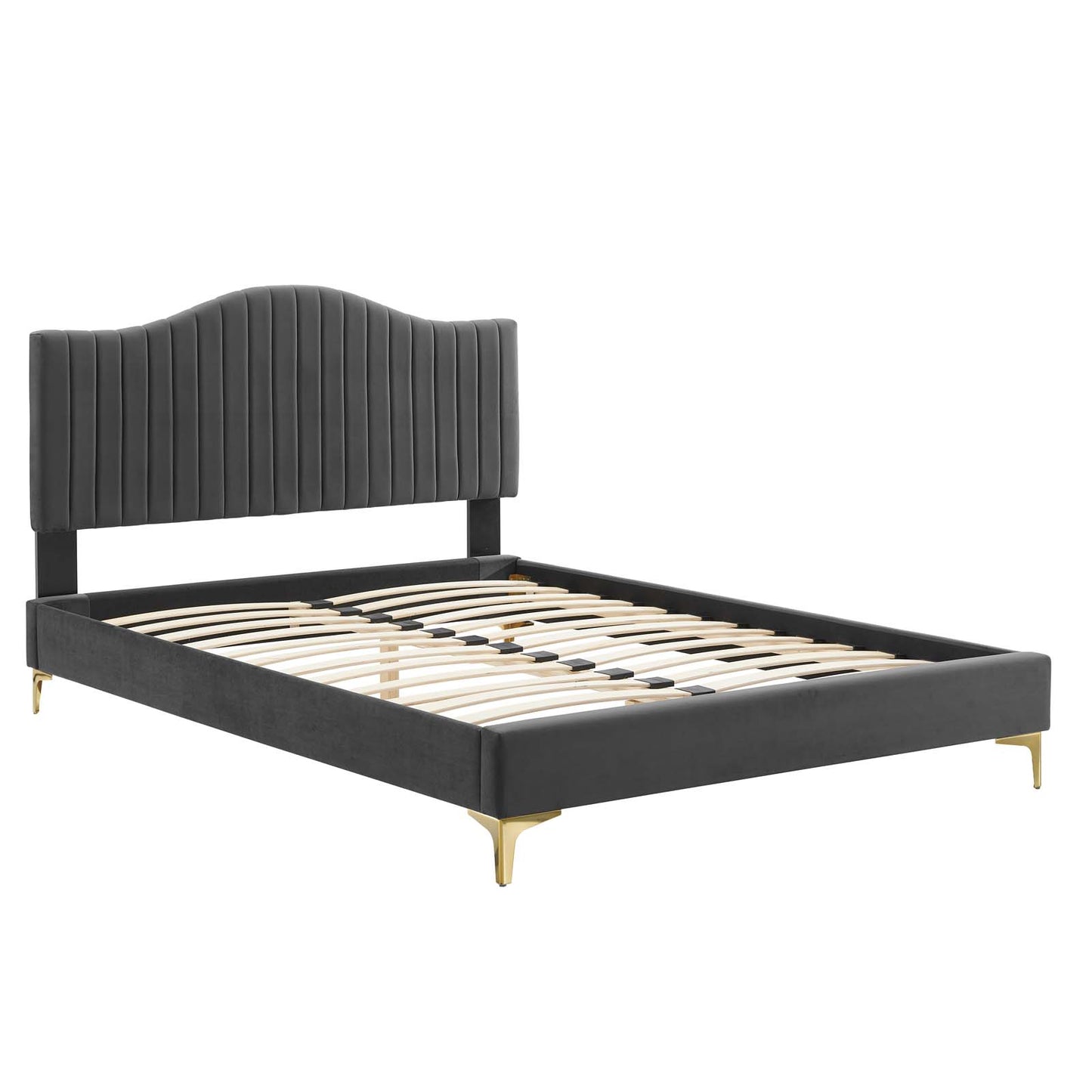 Modway Juniper Channel Tufted Performance Velvet Queen Platform Bed - MOD-6739 | Beds | Modishstore - 3