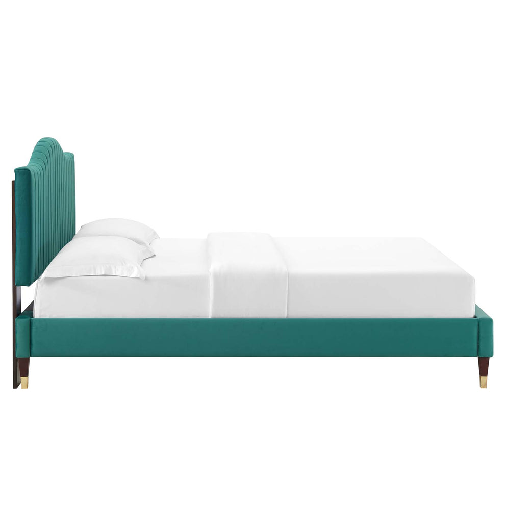 Modway Juniper Channel Tufted Performance Velvet Queen Platform Bed - MOD-6740 | Beds | Modishstore - 27