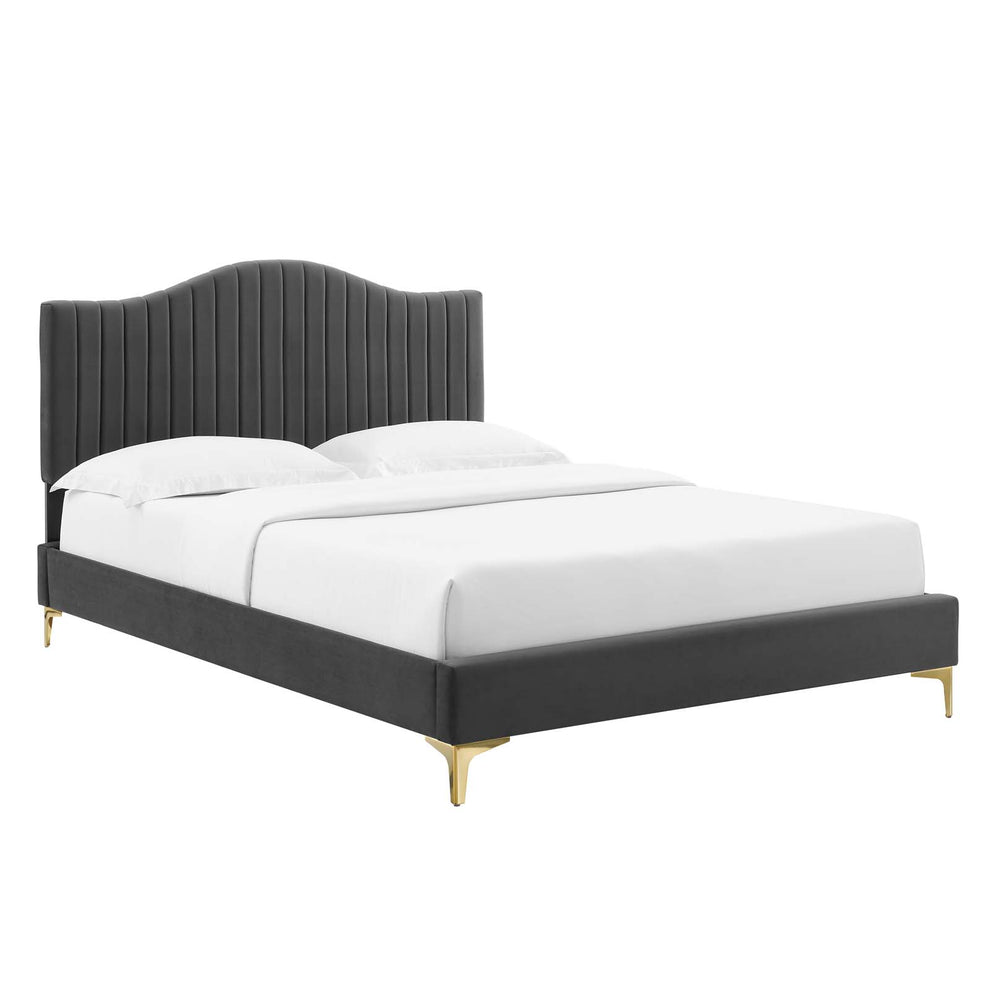 Modway Juniper Channel Tufted Performance Velvet Twin Platform Bed - MOD-6742 | Beds | Modishstore - 2