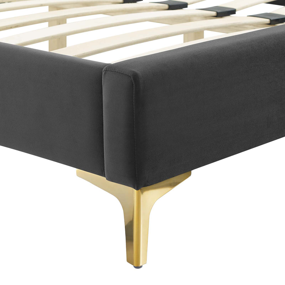 Modway Juniper Channel Tufted Performance Velvet Twin Platform Bed - MOD-6742 | Beds | Modishstore - 4