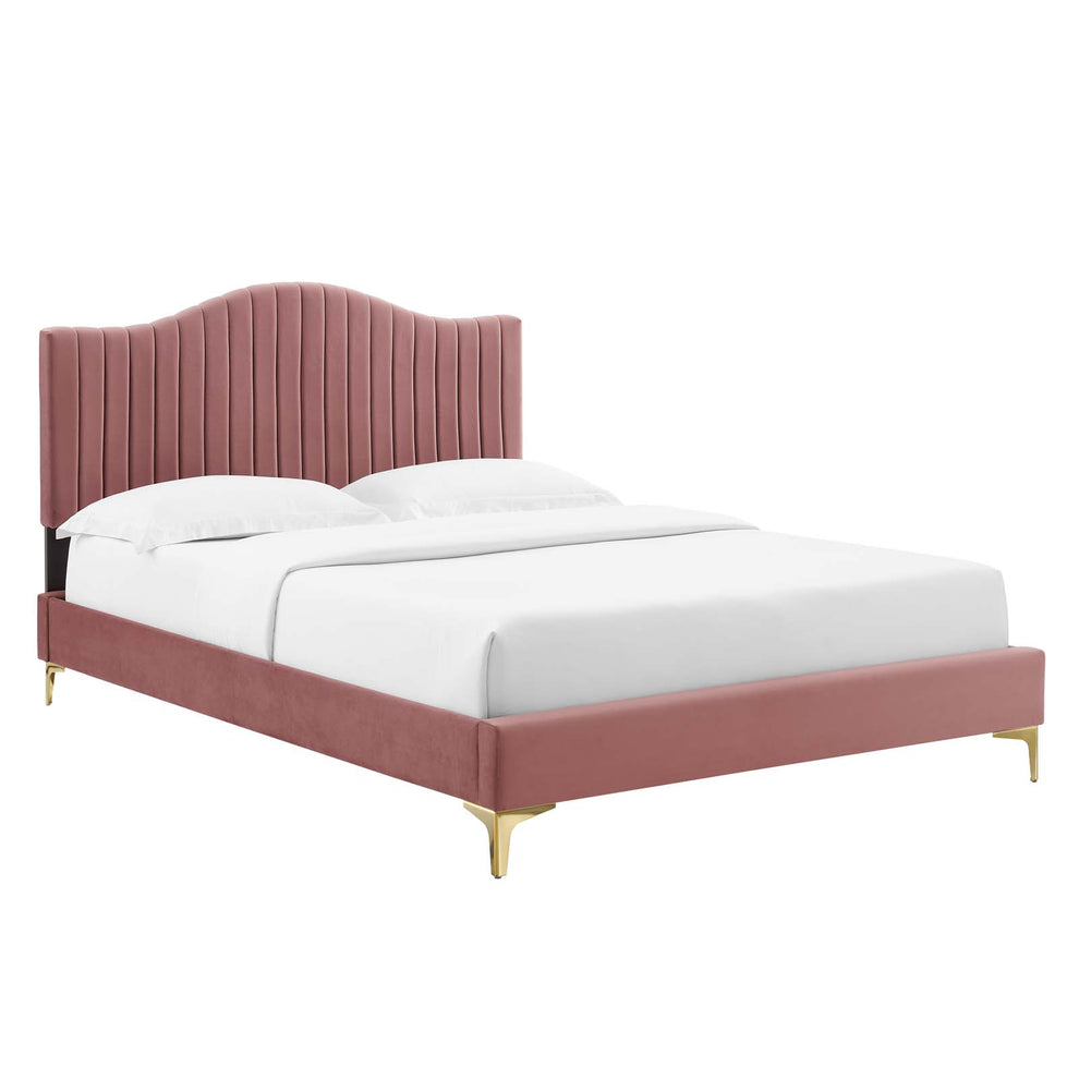 Modway Juniper Channel Tufted Performance Velvet Twin Platform Bed - MOD-6742 | Beds | Modishstore - 10