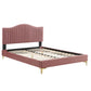 Modway Juniper Channel Tufted Performance Velvet Twin Platform Bed | Beds | Modishstore-11