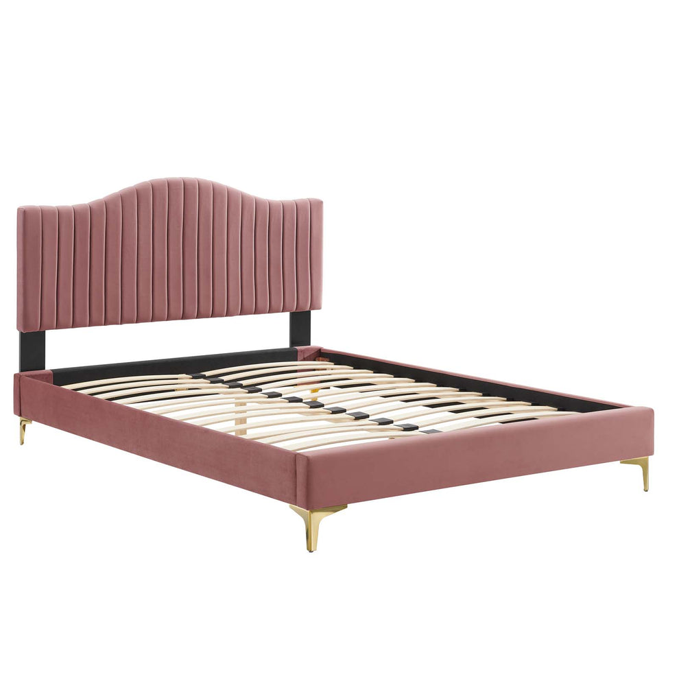 Modway Juniper Channel Tufted Performance Velvet Twin Platform Bed - MOD-6742 | Beds | Modishstore - 11