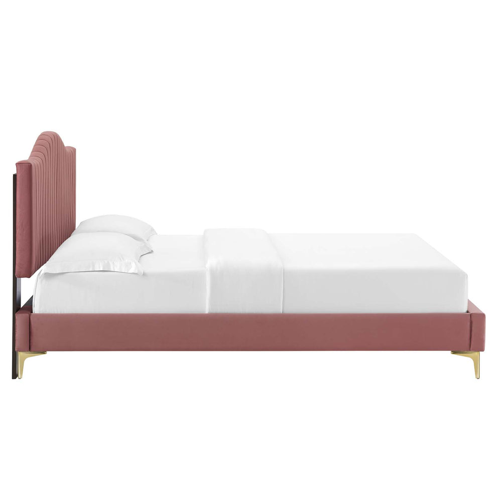 Modway Juniper Channel Tufted Performance Velvet Twin Platform Bed - MOD-6742 | Beds | Modishstore - 14