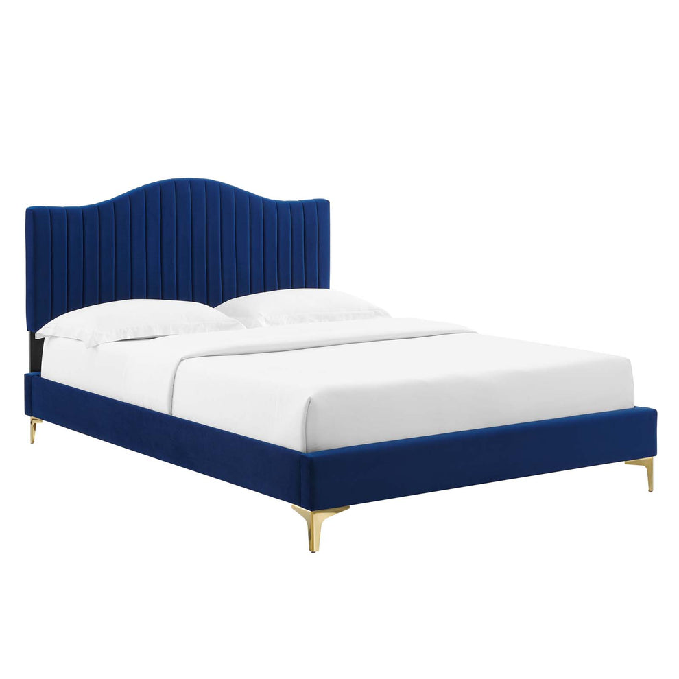 Modway Juniper Channel Tufted Performance Velvet Twin Platform Bed - MOD-6742 | Beds | Modishstore - 18