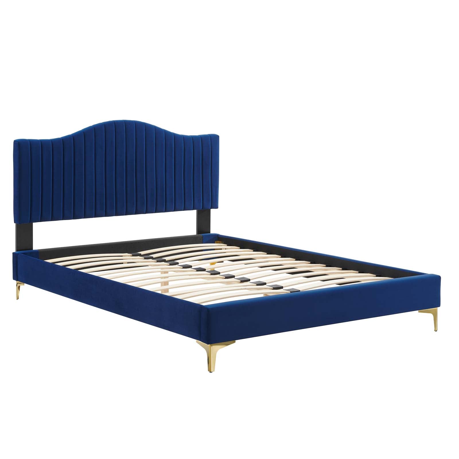 Modway Juniper Channel Tufted Performance Velvet Twin Platform Bed | Beds | Modishstore-19