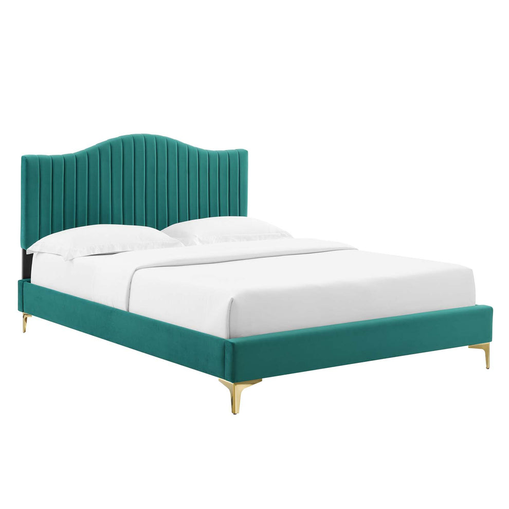 Modway Juniper Channel Tufted Performance Velvet Twin Platform Bed - MOD-6742 | Beds | Modishstore - 26