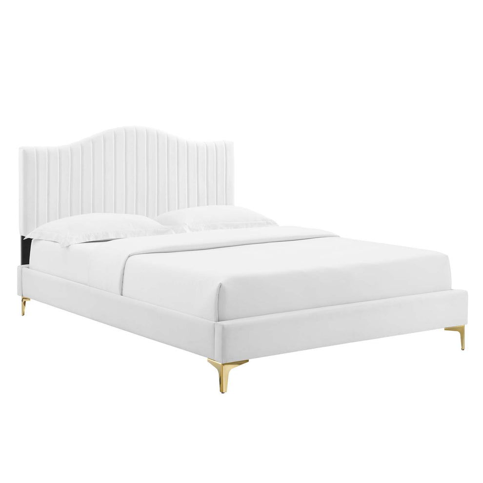 Modway Juniper Channel Tufted Performance Velvet Twin Platform Bed - MOD-6742 | Beds | Modishstore - 34