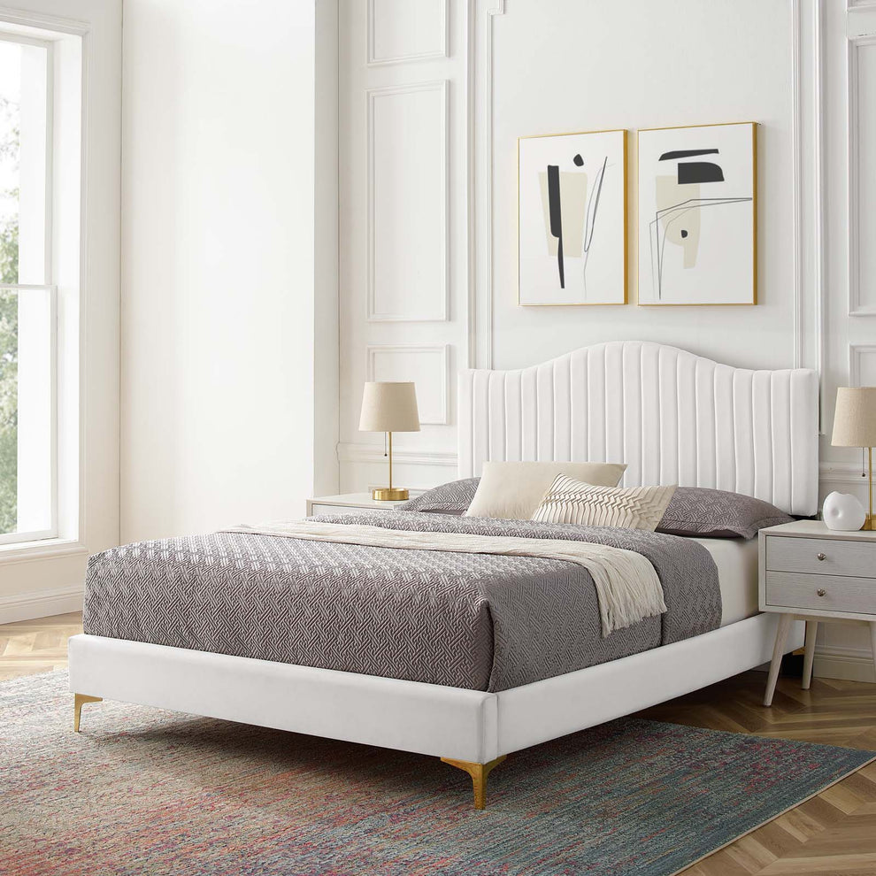 Modway Juniper Channel Tufted Performance Velvet Twin Platform Bed - MOD-6742 | Beds | Modishstore - 32