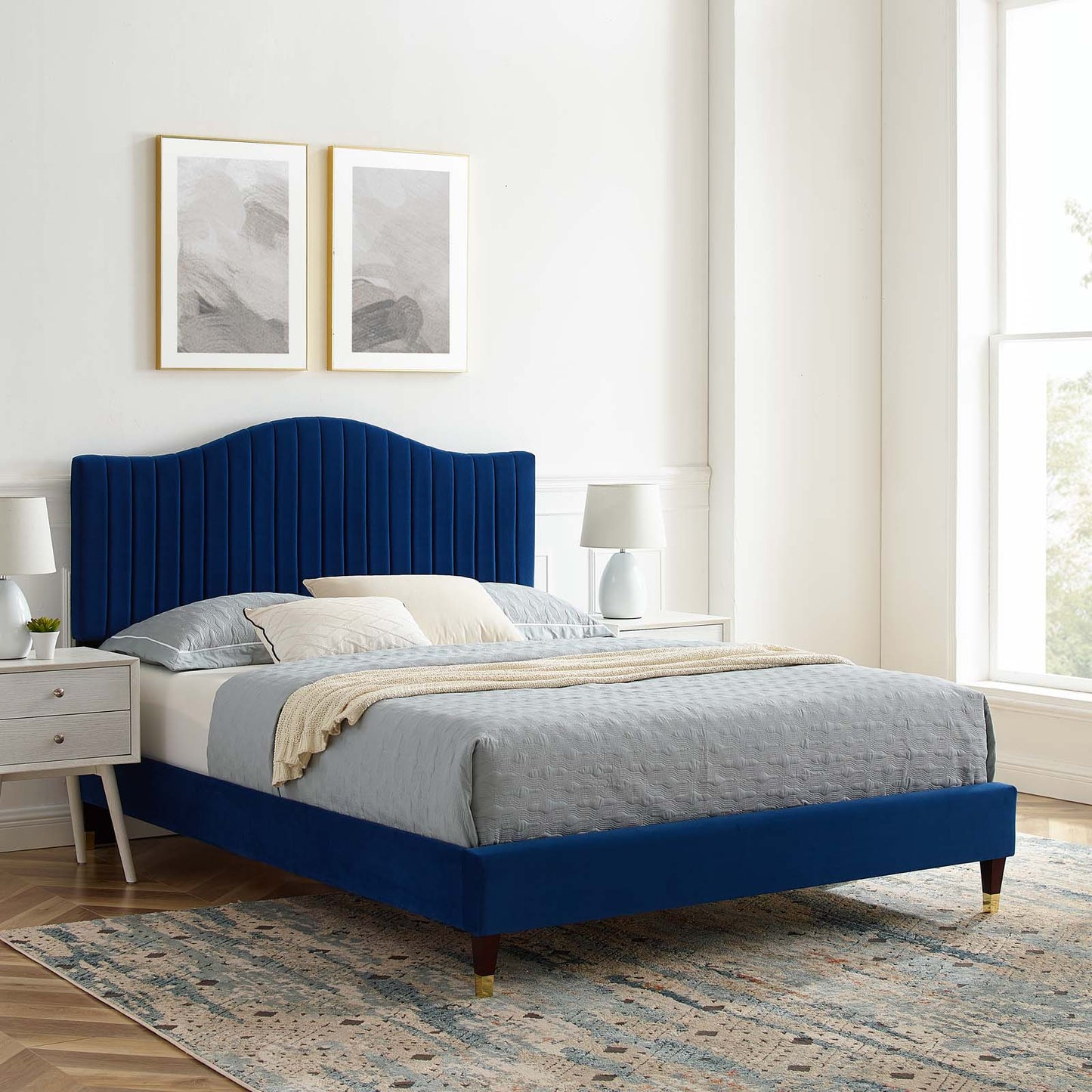 Modway Juniper Channel Tufted Performance Velvet Twin Platform Bed - MOD-6743 | Beds | Modishstore - 17