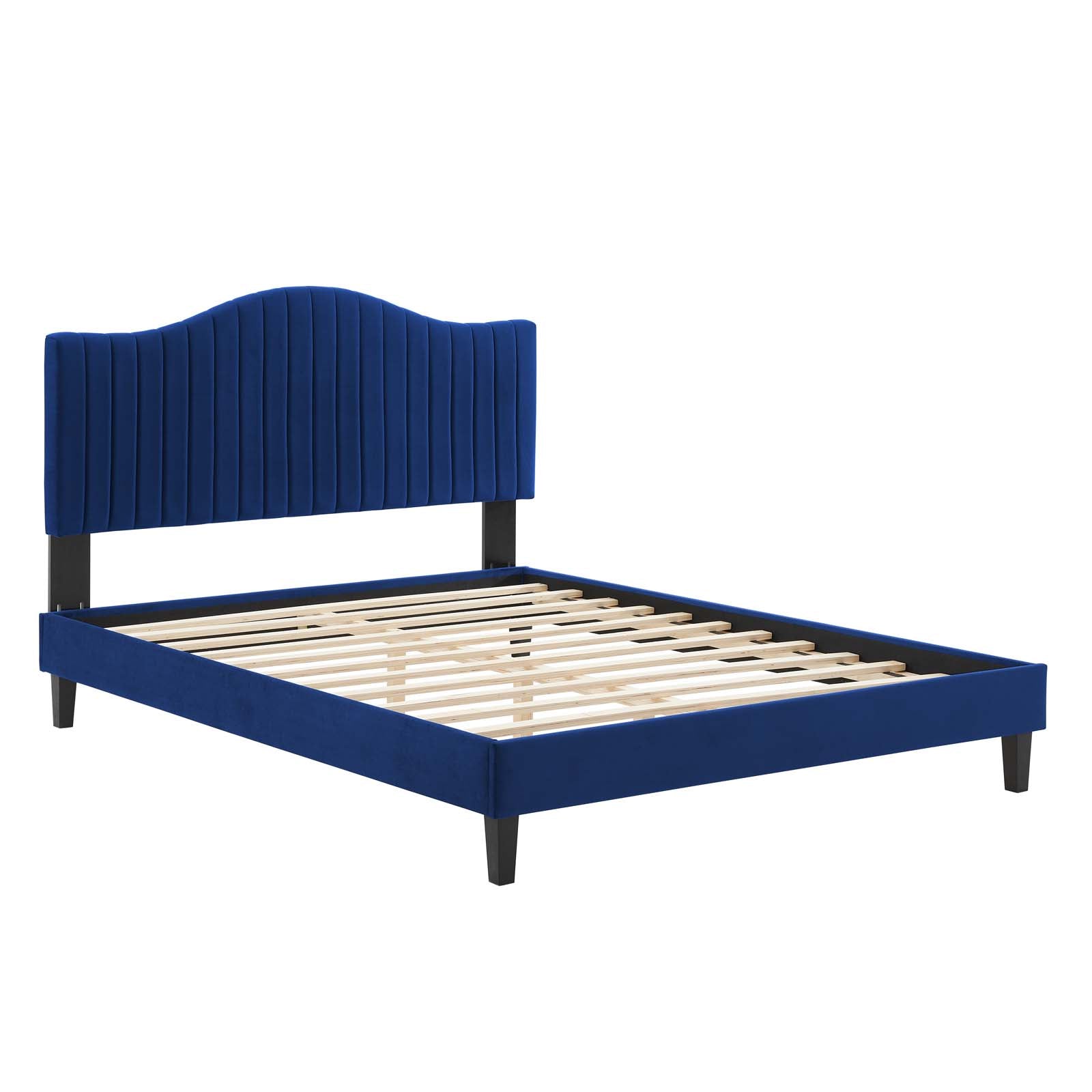 Modway Juniper Channel Tufted Performance Velvet Twin Platform Bed | Beds | Modishstore-19