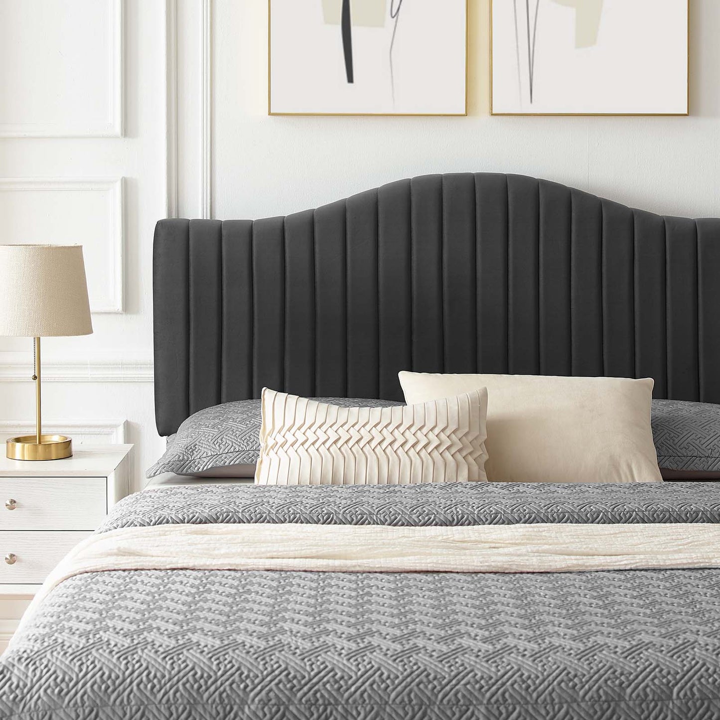 Juniper Channel Tufted Performance Velvet Full Platform Bed By Modway - MOD-6745 | Beds | Modishstore - 4
