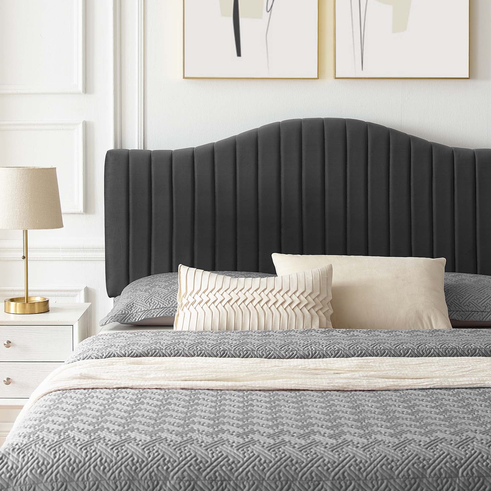 Juniper Channel Tufted Performance Velvet Full Platform Bed By Modway - MOD-6745 | Beds | Modishstore - 4