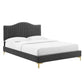 Juniper Channel Tufted Performance Velvet Full Platform Bed By Modway - MOD-6745 | Beds | Modishstore - 2