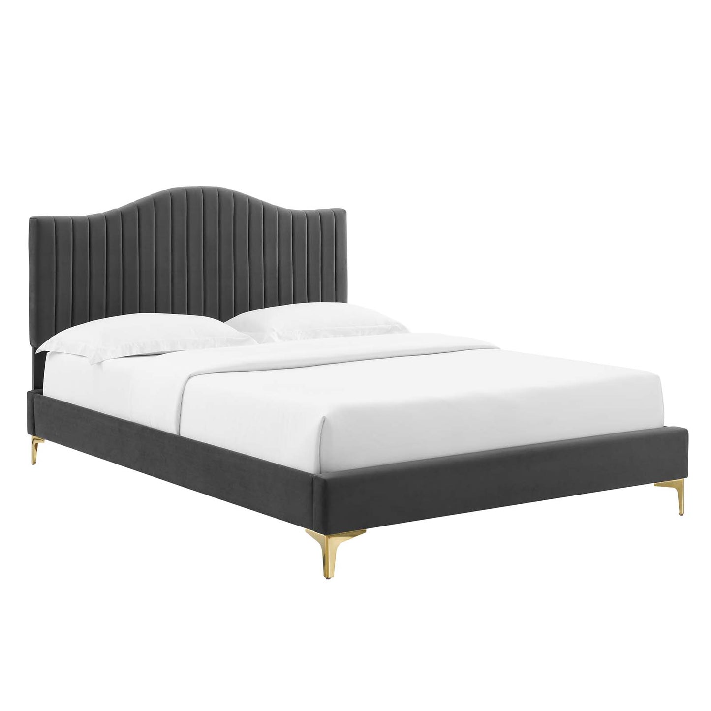 Juniper Channel Tufted Performance Velvet Full Platform Bed By Modway - MOD-6745 | Beds | Modishstore - 2
