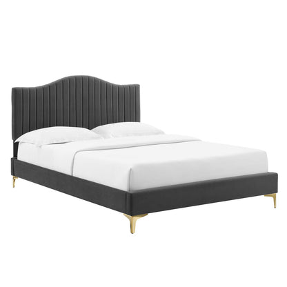 Juniper Channel Tufted Performance Velvet Full Platform Bed By Modway - MOD-6745 | Beds | Modishstore - 2