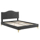 Juniper Channel Tufted Performance Velvet Full Platform Bed By Modway - MOD-6745 | Beds | Modishstore - 5
