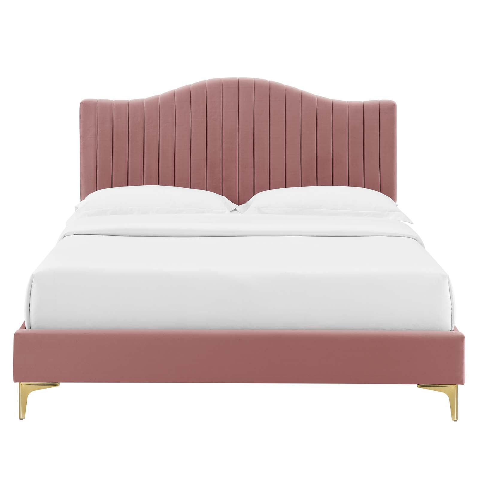 Juniper Channel Tufted Performance Velvet Full Platform Bed By Modway - MOD-6745 | Beds | Modishstore - 20
