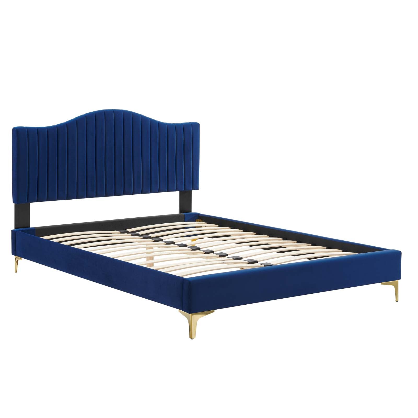 Juniper Channel Tufted Performance Velvet Full Platform Bed By Modway - MOD-6745 | Beds | Modishstore - 27