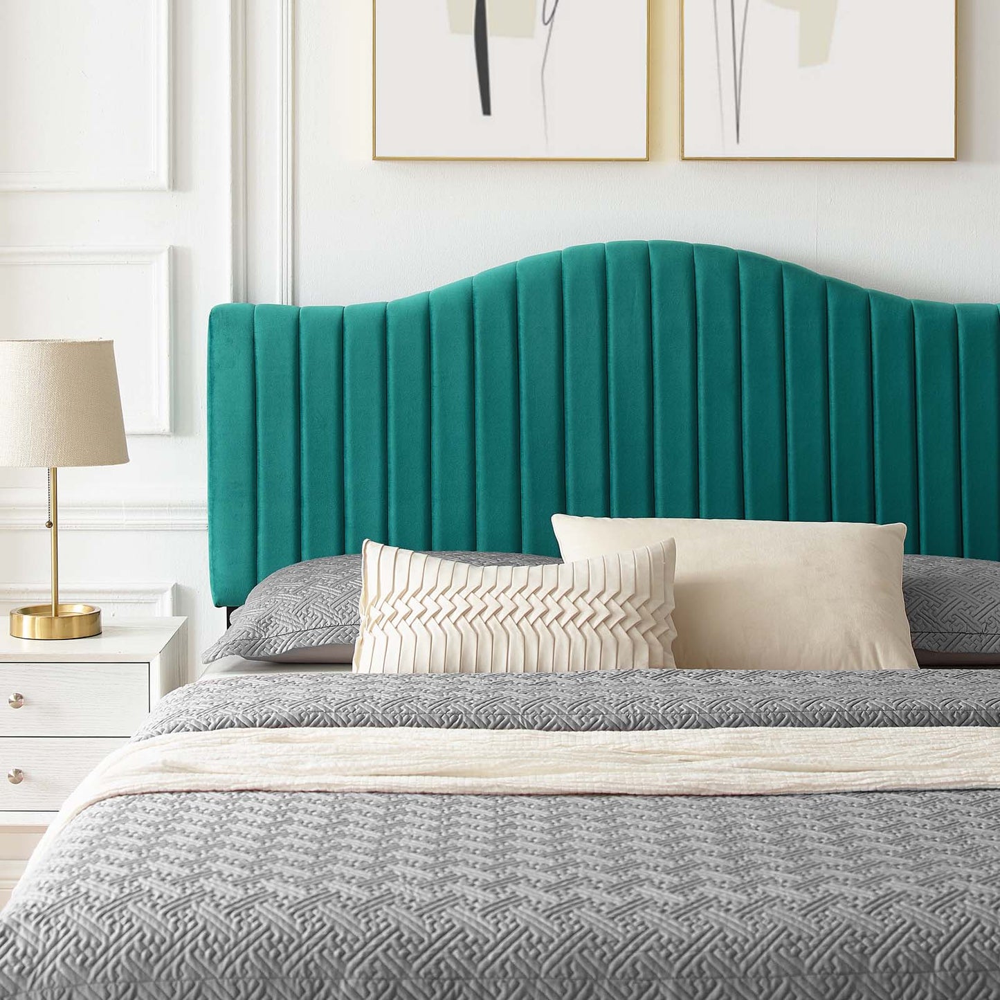 Juniper Channel Tufted Performance Velvet Full Platform Bed By Modway - MOD-6745 | Beds | Modishstore - 36
