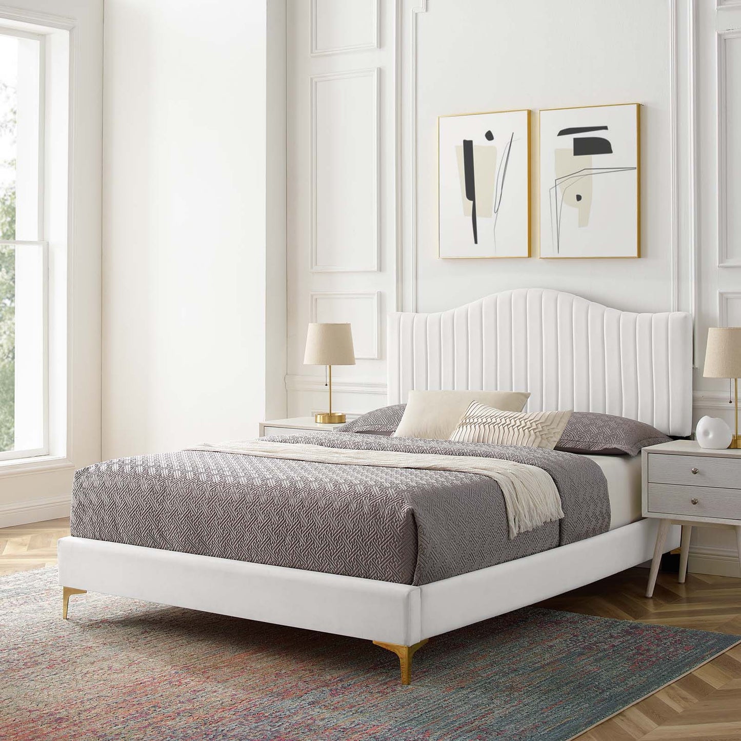 Juniper Channel Tufted Performance Velvet Full Platform Bed By Modway - MOD-6745 | Beds | Modishstore - 48