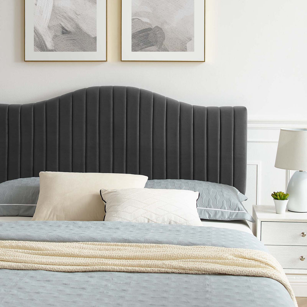 Juniper Channel Tufted Performance Velvet Full Platform Bed By Modway - MOD-6746 | Beds | Modishstore - 3