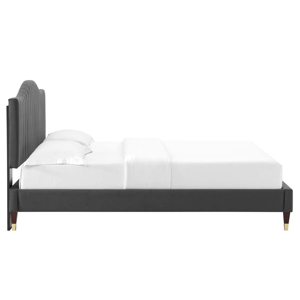 Juniper Channel Tufted Performance Velvet Full Platform Bed By Modway - MOD-6746 | Beds | Modishstore - 8