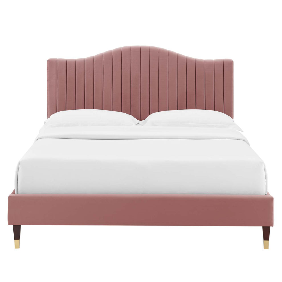 Juniper Channel Tufted Performance Velvet Full Platform Bed By Modway - MOD-6746 | Beds | Modishstore - 20