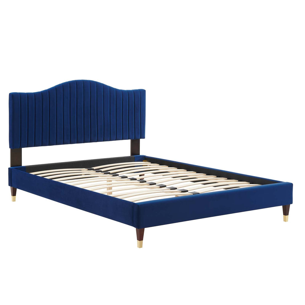 Juniper Channel Tufted Performance Velvet Full Platform Bed By Modway - MOD-6746 | Beds | Modishstore - 27