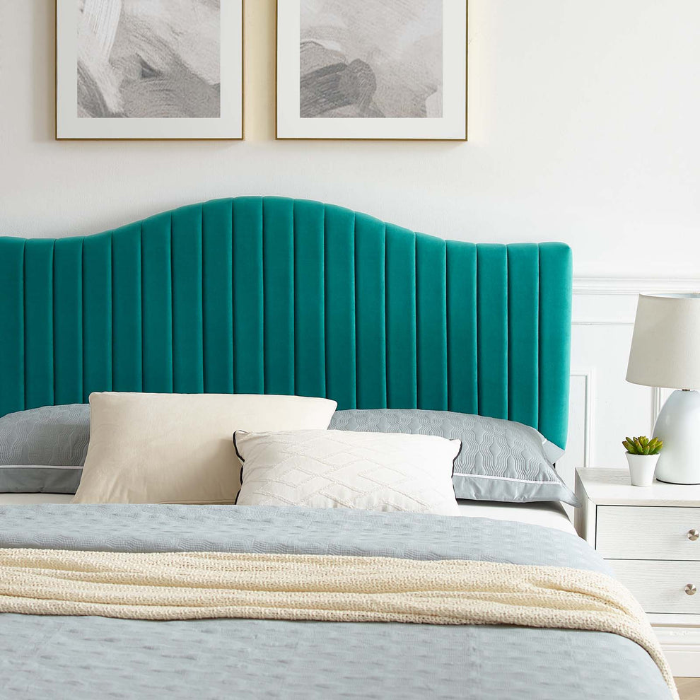 Juniper Channel Tufted Performance Velvet Full Platform Bed By Modway - MOD-6746 | Beds | Modishstore - 36