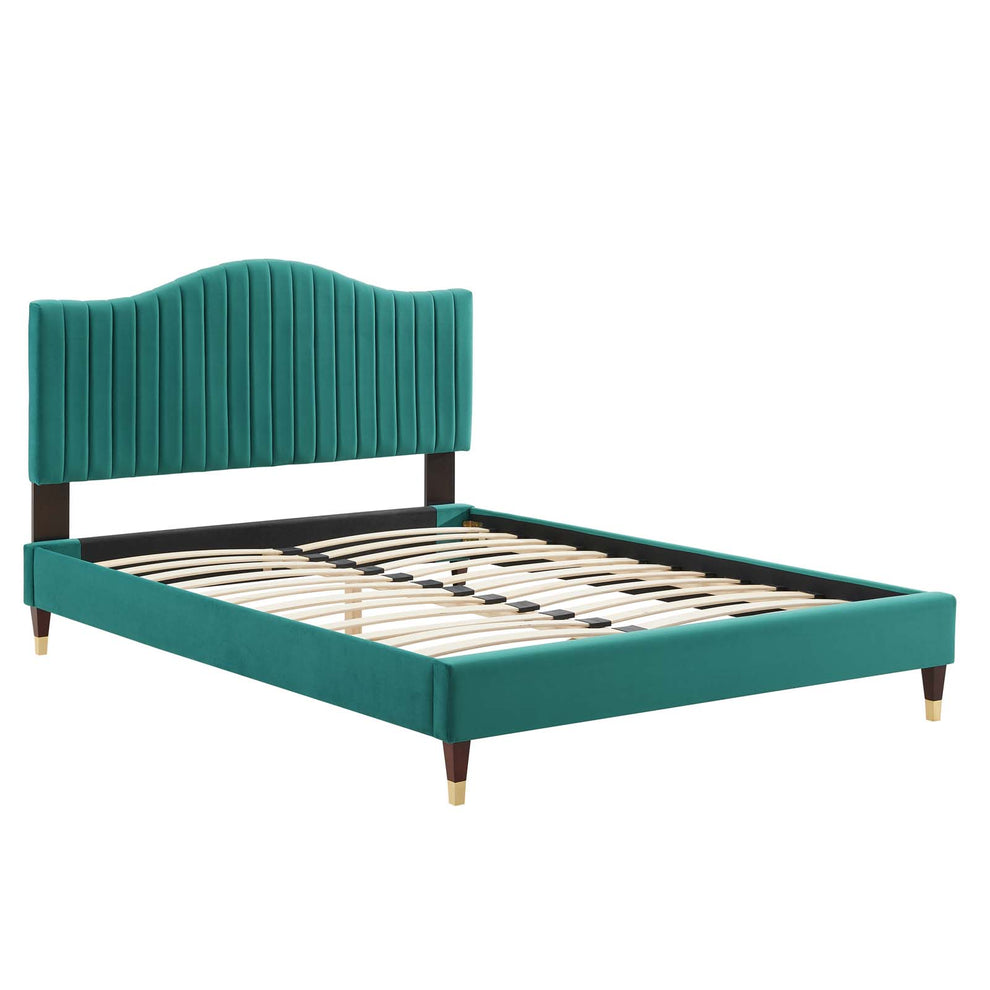 Juniper Channel Tufted Performance Velvet Full Platform Bed By Modway - MOD-6746 | Beds | Modishstore - 38