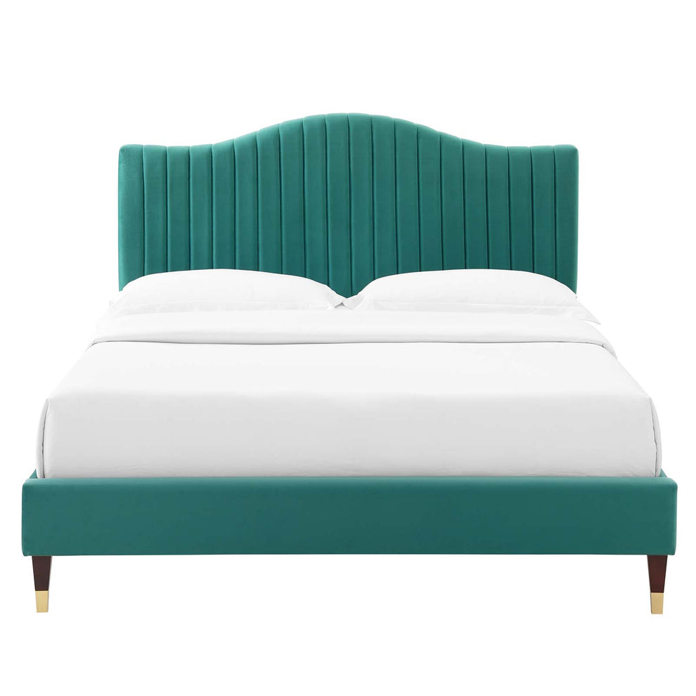 Juniper Channel Tufted Performance Velvet Full Platform Bed By Modway - MOD-6746 | Beds | Modishstore - 42