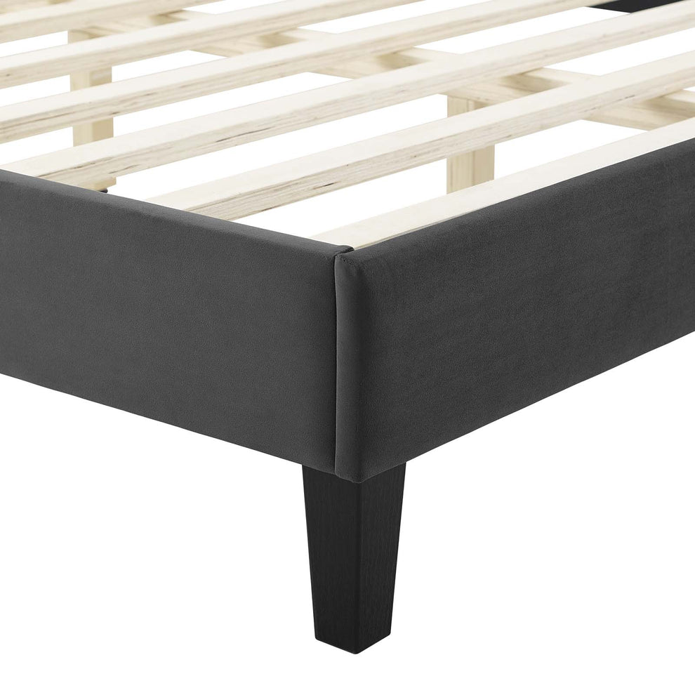 Juniper Channel Tufted Performance Velvet Full Platform Bed By Modway - MOD-6747 | Beds | Modishstore - 6