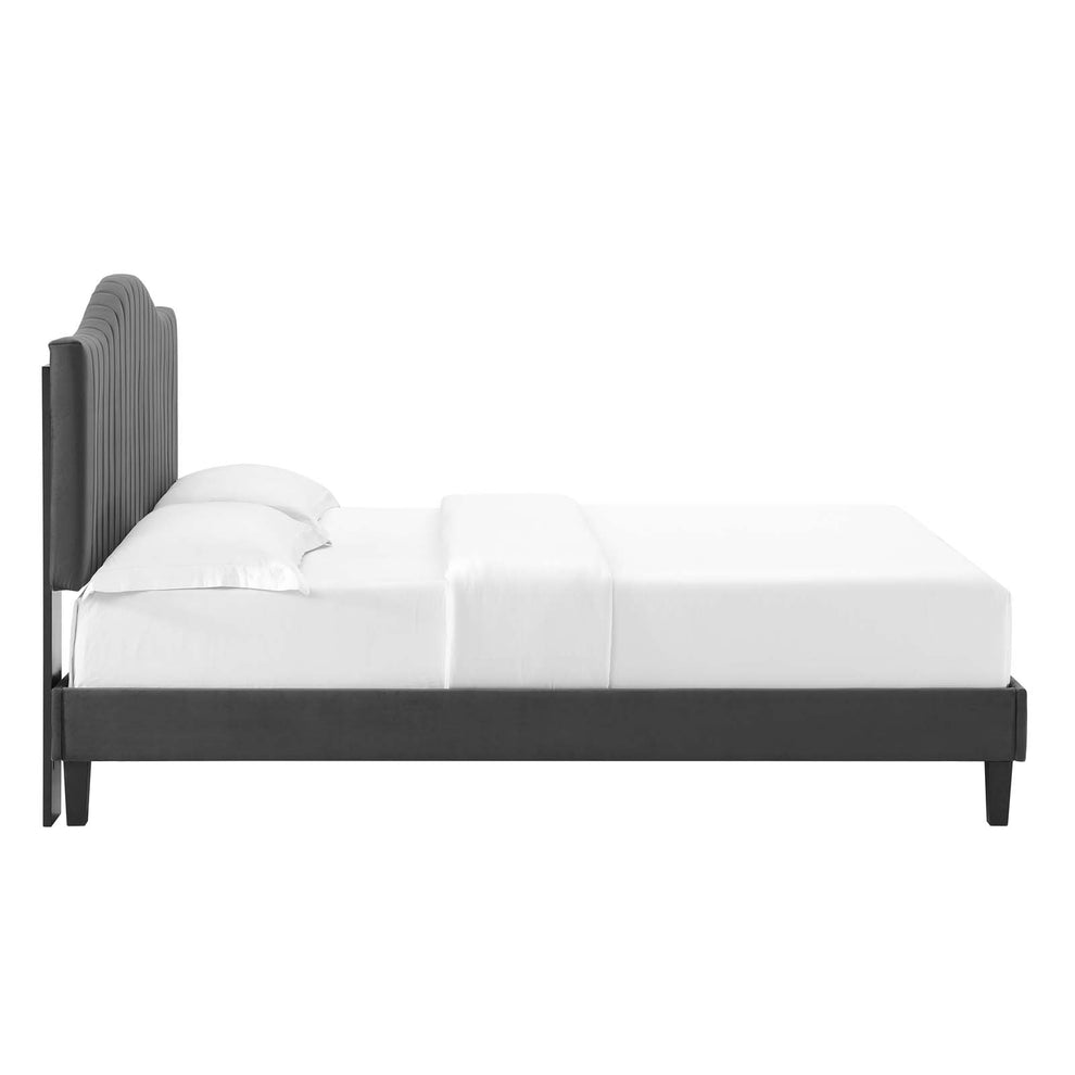 Juniper Channel Tufted Performance Velvet Full Platform Bed By Modway - MOD-6747 | Beds | Modishstore - 8