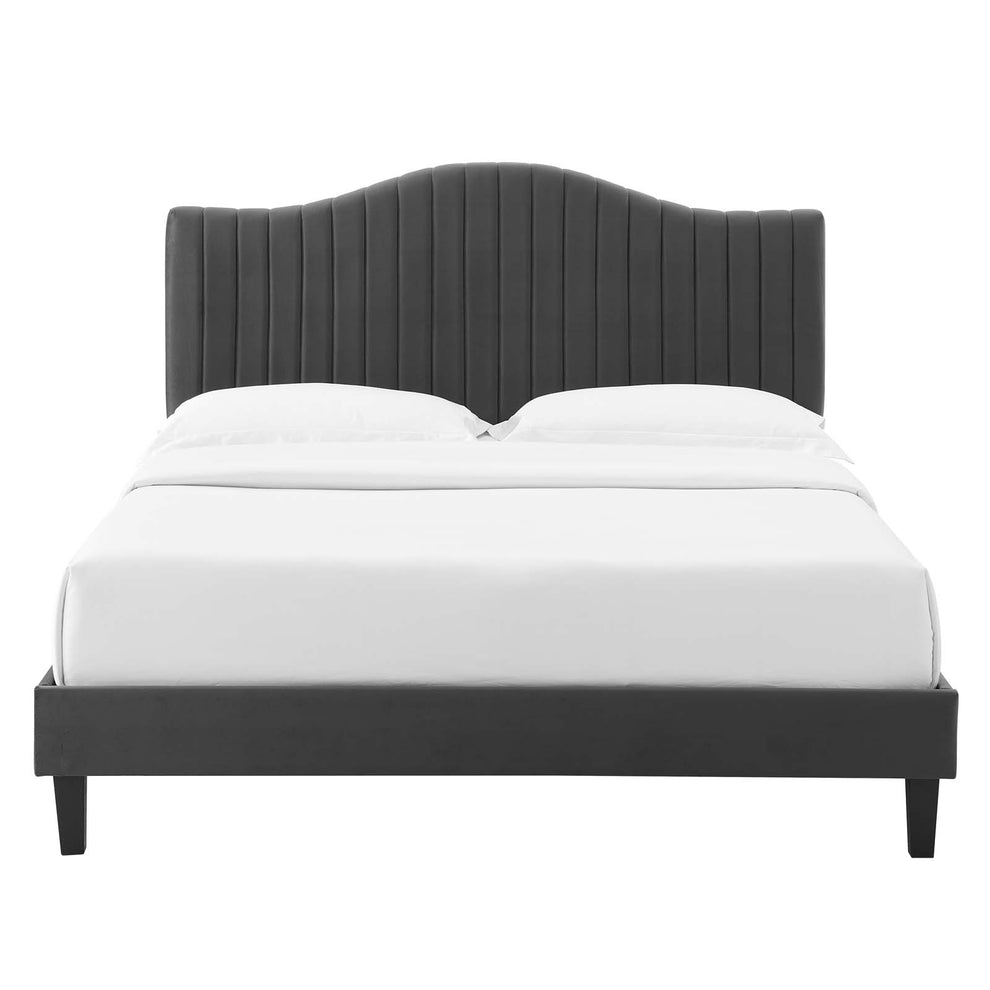 Juniper Channel Tufted Performance Velvet Full Platform Bed By Modway - MOD-6747 | Beds | Modishstore - 9