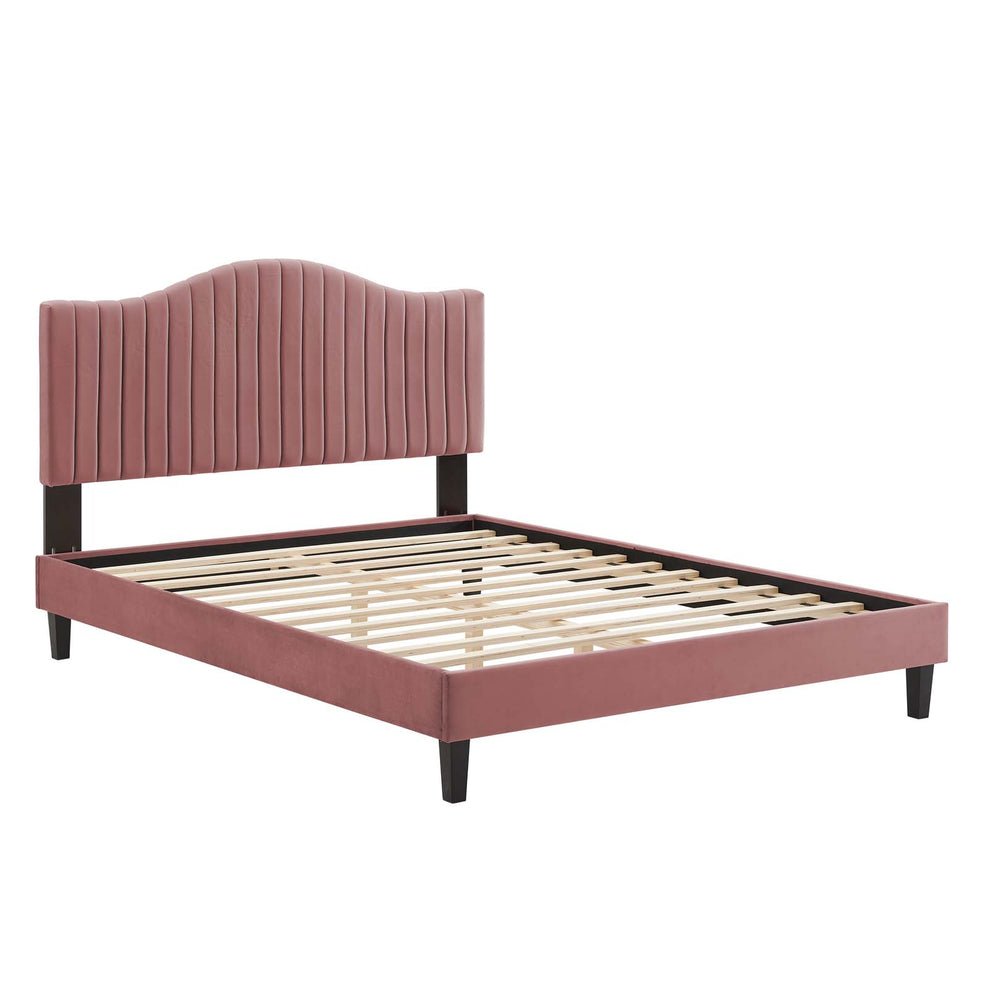 Juniper Channel Tufted Performance Velvet Full Platform Bed By Modway - MOD-6747 | Beds | Modishstore - 16
