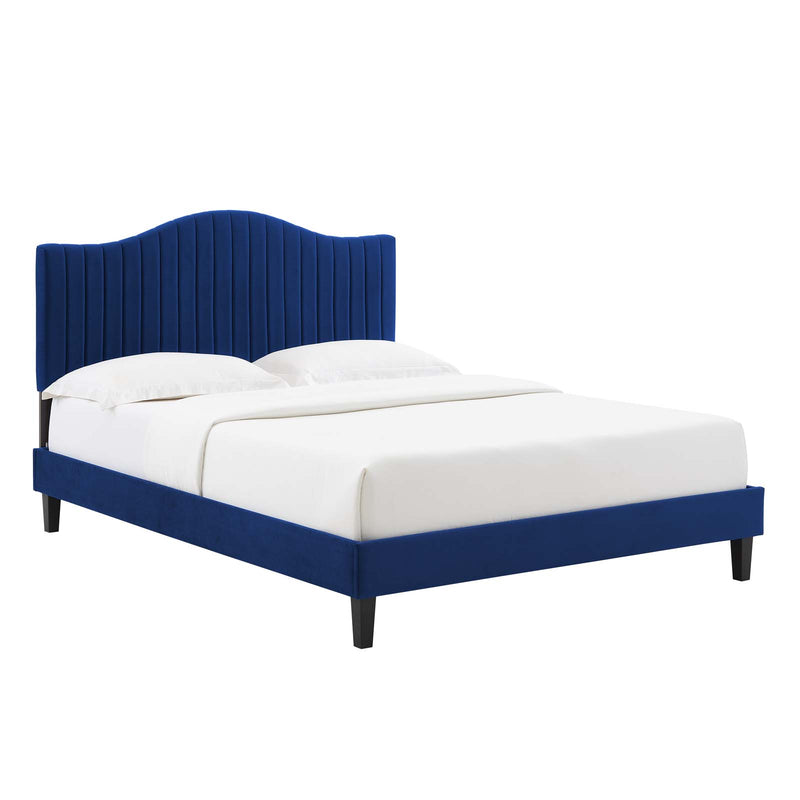 Juniper Channel Tufted Performance Velvet Full Platform Bed By Modway - MOD-6747 | Beds | Modishstore - 23