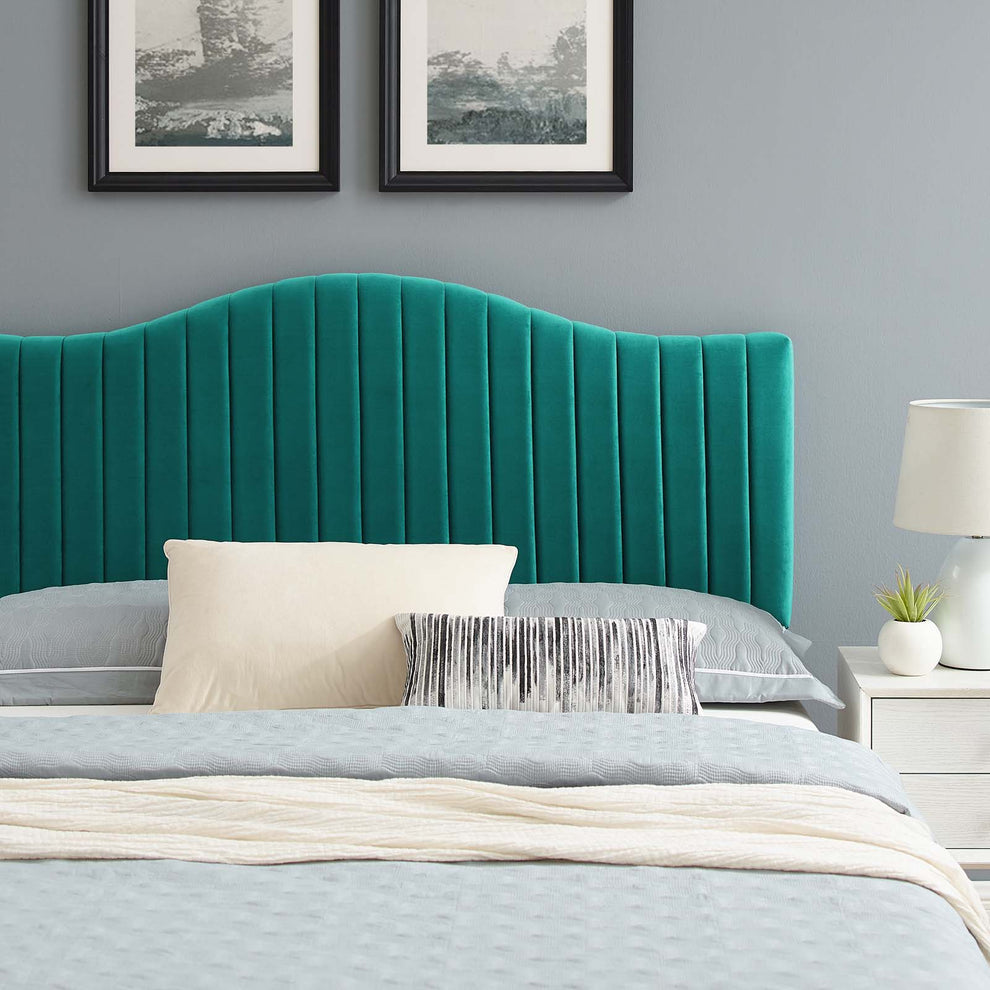 Juniper Channel Tufted Performance Velvet Full Platform Bed By Modway - MOD-6747 | Beds | Modishstore - 36