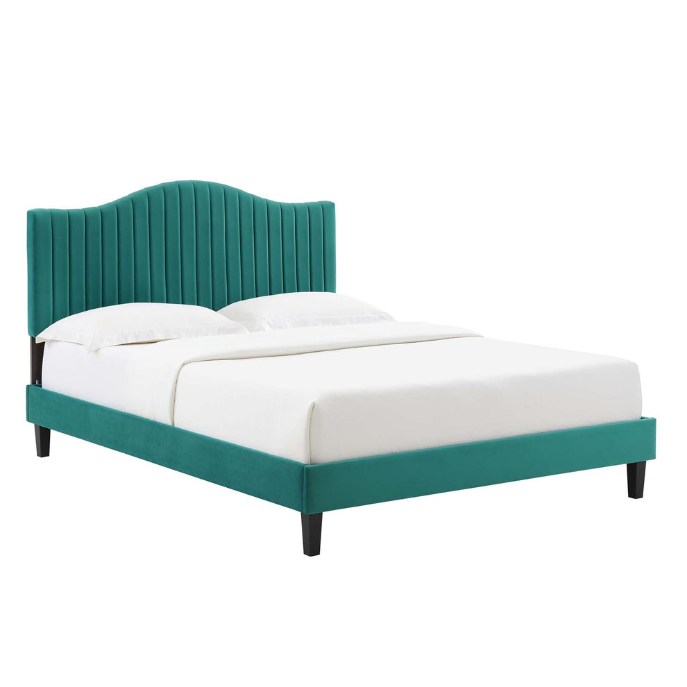 Juniper Channel Tufted Performance Velvet Full Platform Bed By Modway - MOD-6747 | Beds | Modishstore - 34