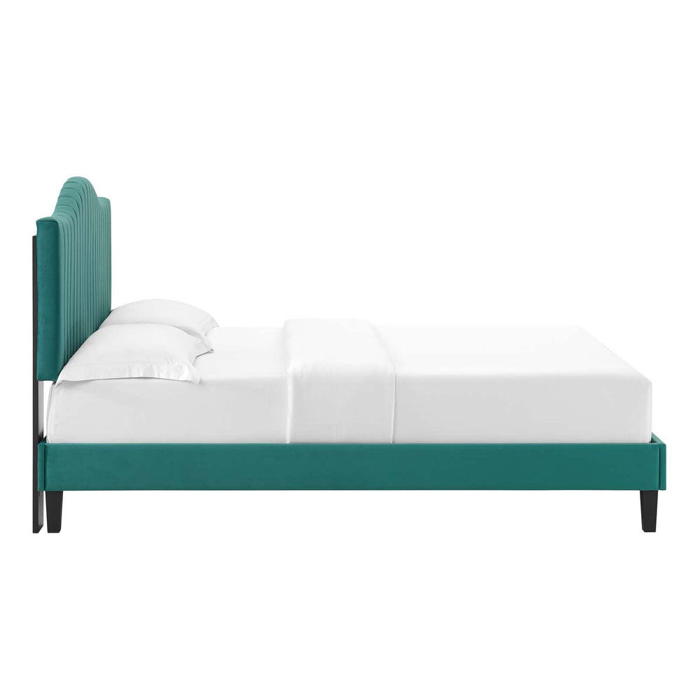 Juniper Channel Tufted Performance Velvet Full Platform Bed By Modway - MOD-6747 | Beds | Modishstore - 41