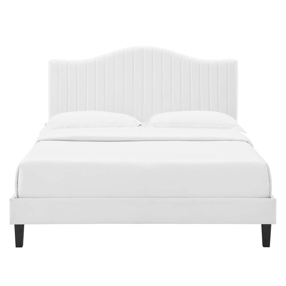 Juniper Channel Tufted Performance Velvet Full Platform Bed By Modway - MOD-6747 | Beds | Modishstore - 53